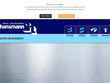 Tablet Screenshot of metallbau-hansmann.de